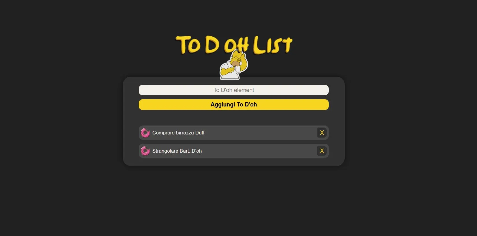 Image To d'oh List Image To d'oh List